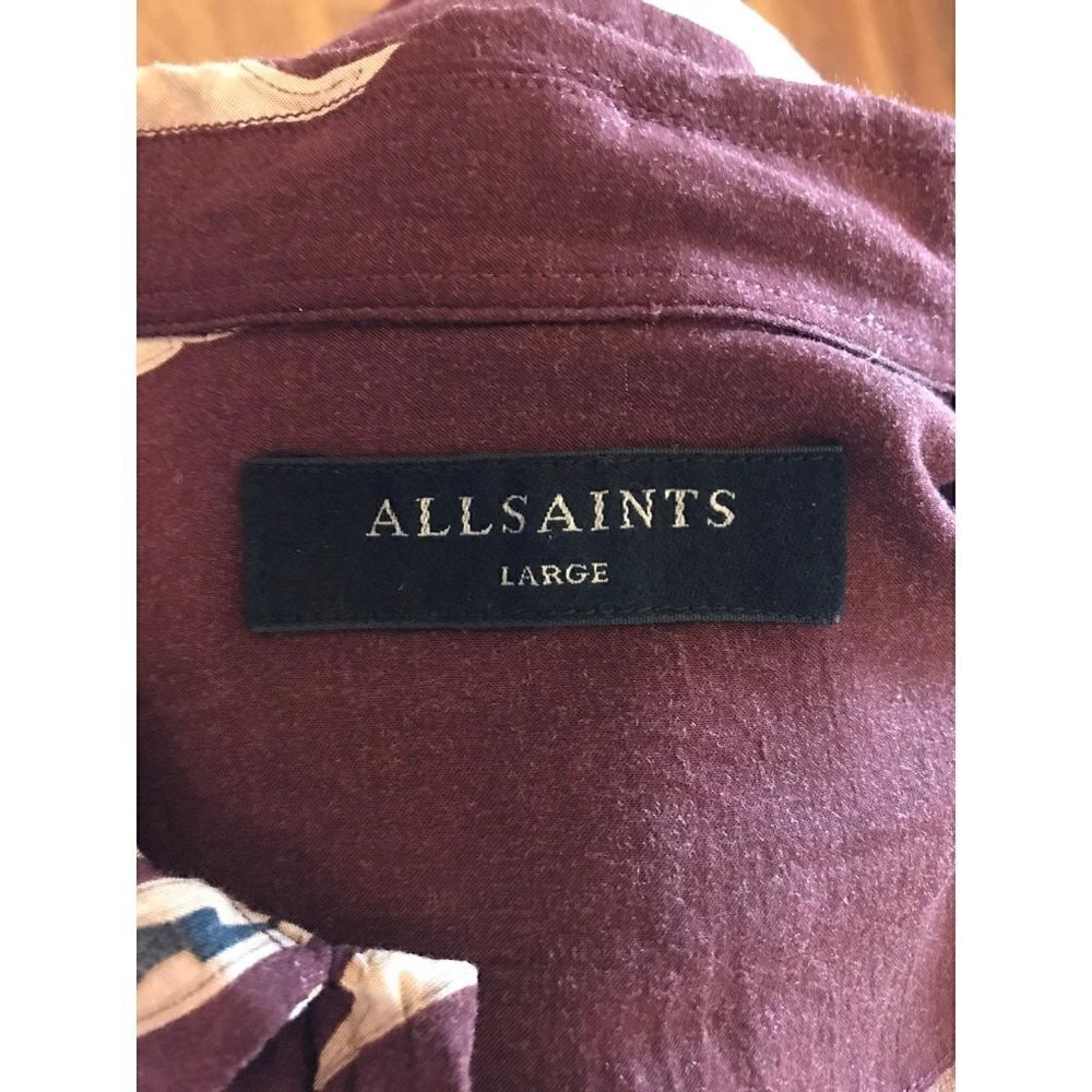 All Saints silk Button up - image 3